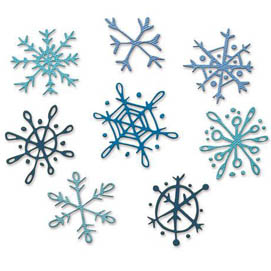 Stanzschablonen Scribbly Snowflakes